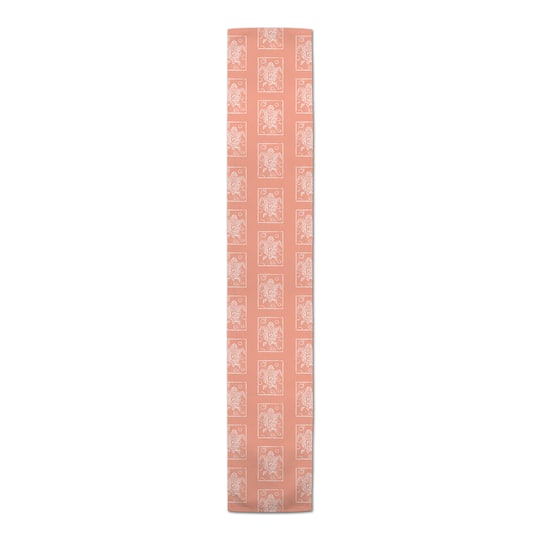 72" Coral Sea Turtle Stamp Indoor/Outdoor Table Runner